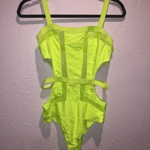 Neon Cut-Out Bodysuit